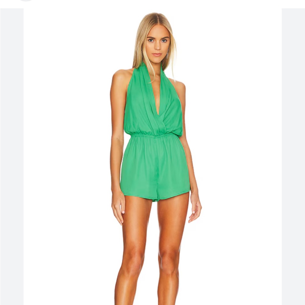 Superdown Green “Emma” Halter Romper
